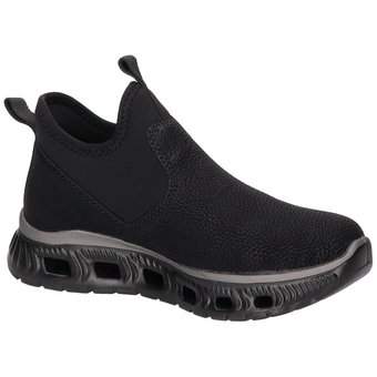 Rieker Slip On Sneaker in schwarz