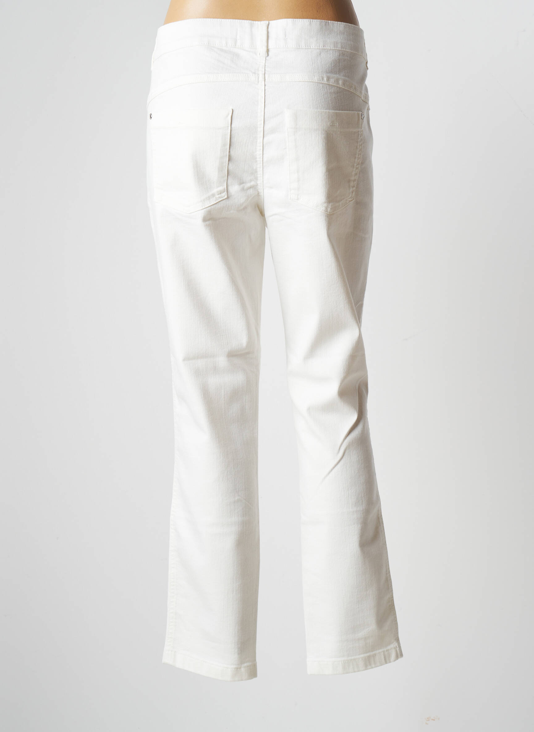 Street One Jeans Coupe Slim Femme couleur blanc