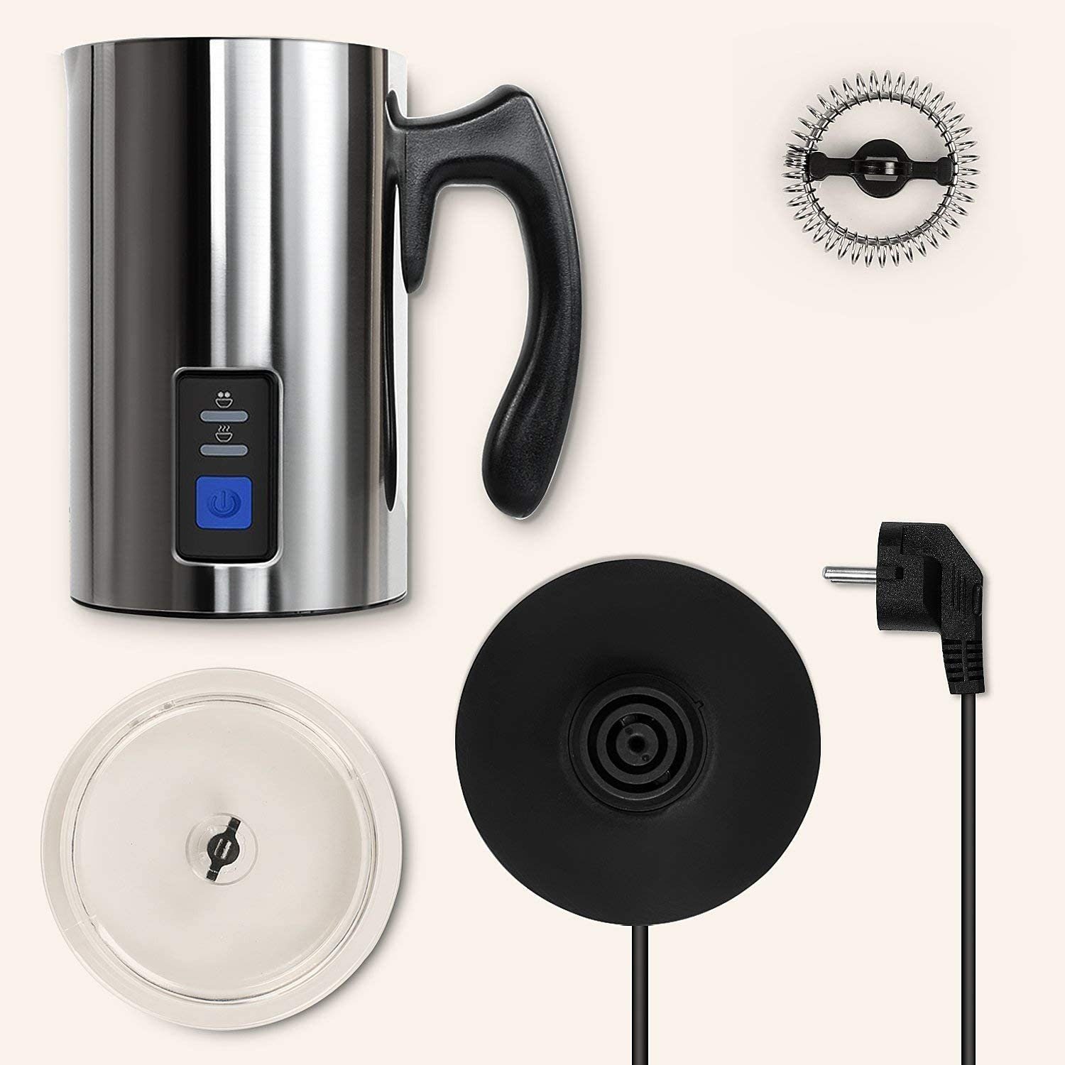OZAVO Milchaufschäumer MMF-003, 500 W, antihaftbeschichtet 240ml Kapazität