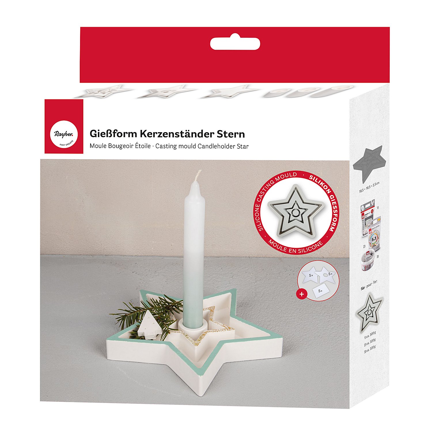 Silikon Gießform Kerzenständer 