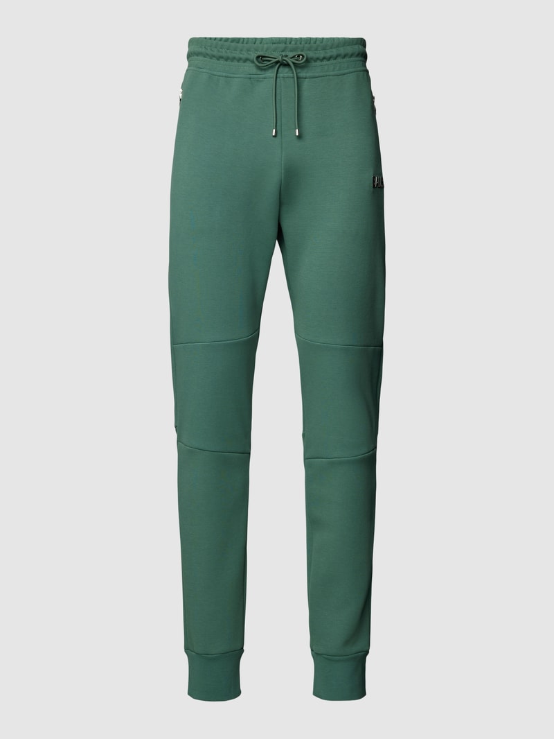 Slim Fit Sweatpants mit elastischem Bund und Tunnelzug in grün