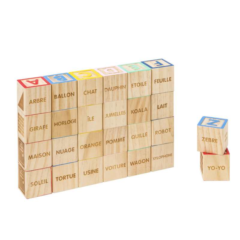 Cubes alphabet en bois Oxybul