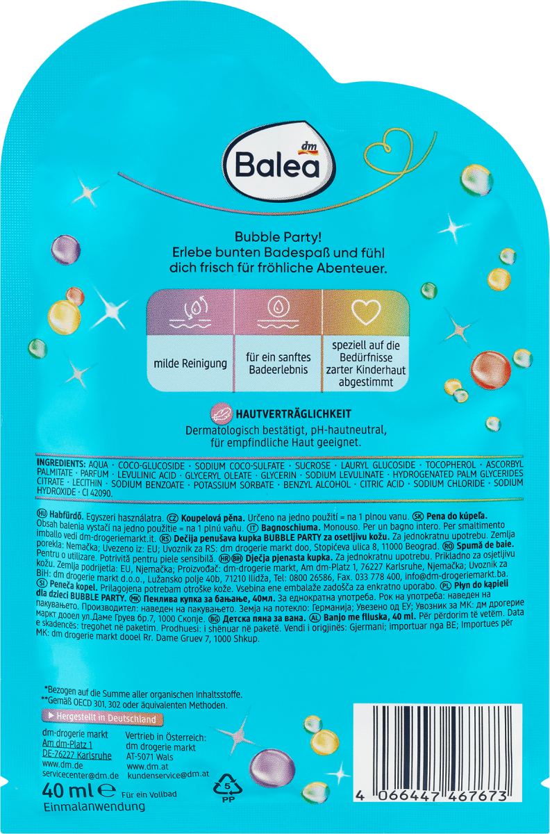 Schaumbad Bubble Party, 40 ml