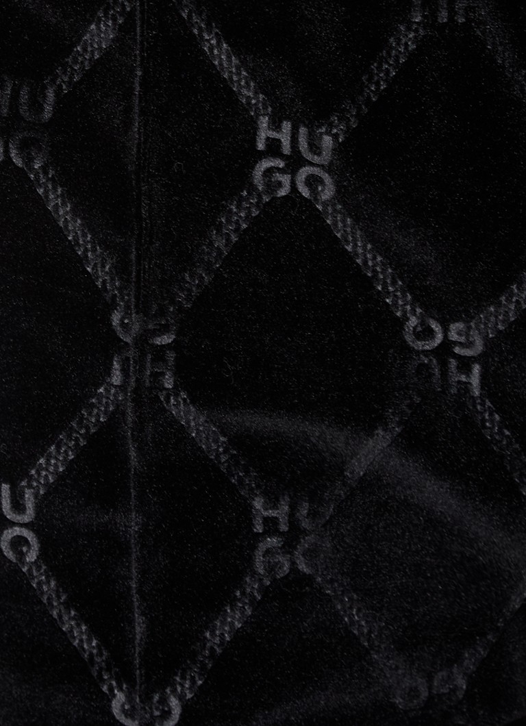 HUGO BOSS Dislaco calça de treino de ajuste reto van fluweel com logoprint