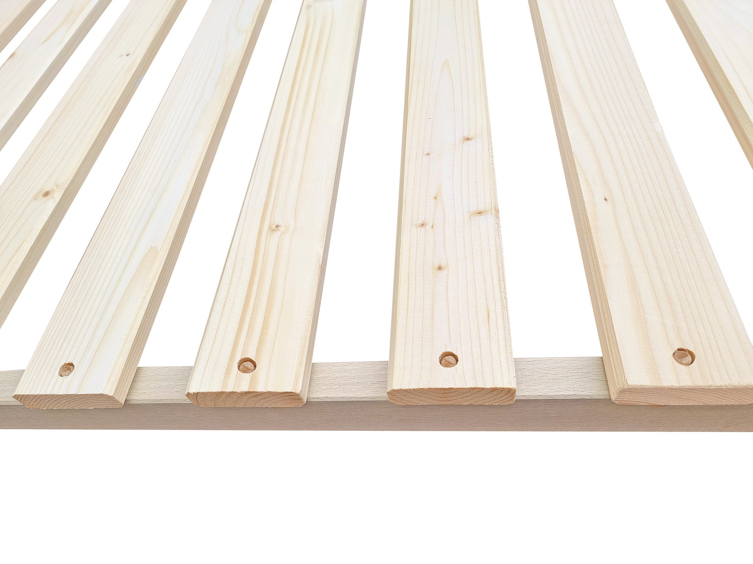 Rollrost Lattenrost völlig metallfrei Stecksystem 160x200, ERST-HOLZ