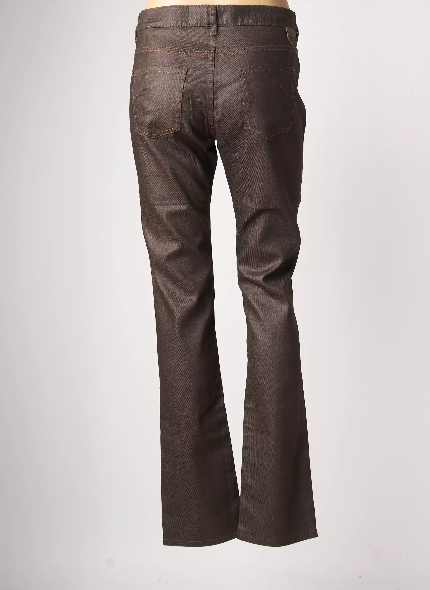 Ikks Jeans Coupe Droite Femme couleur marron