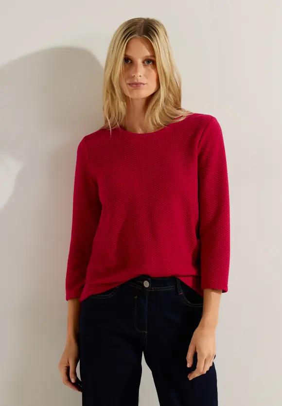 CECIL Strukturshirt mit 3/4 Arm