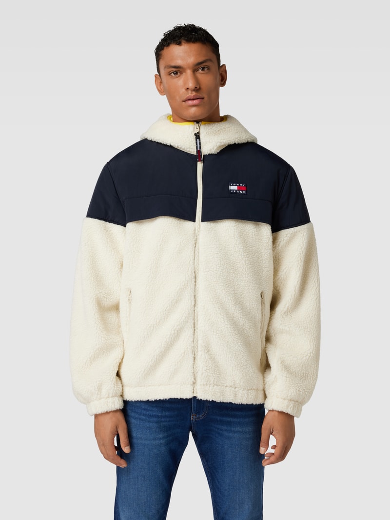 Sherpa Jacket in Two-Tone-Machart Modell 'CHICAGO' in weiß
