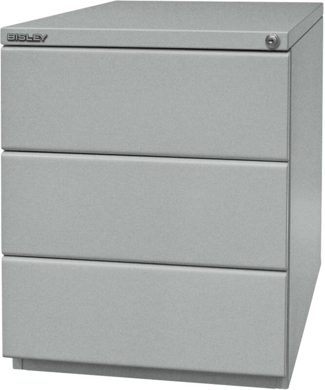 Bisley Rollcontainer OBA 3 Schubladen Silber 420 x 565 x 519 mm