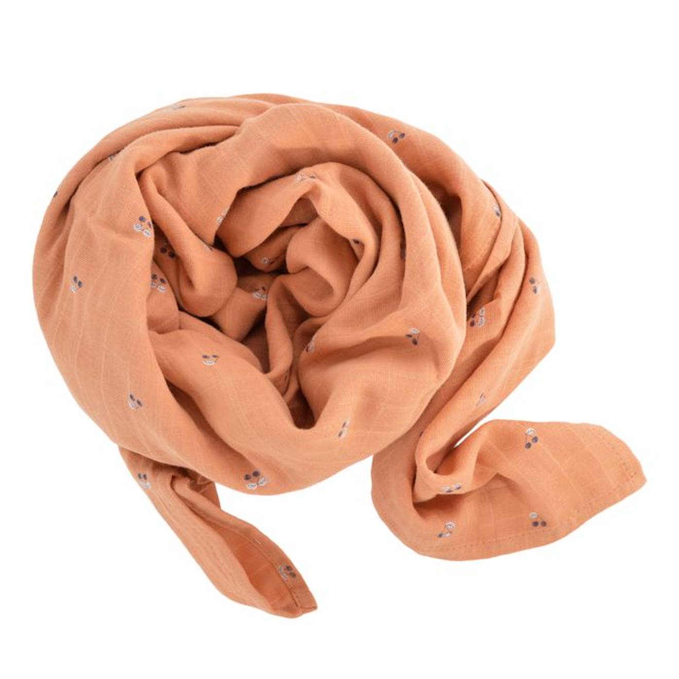 Maxi-lange en coton bio* Griotte orange