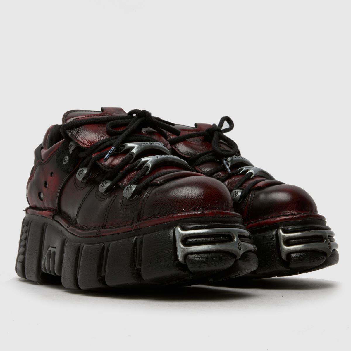 NEW ROCK – Klassiska låga sneakers i vinröd