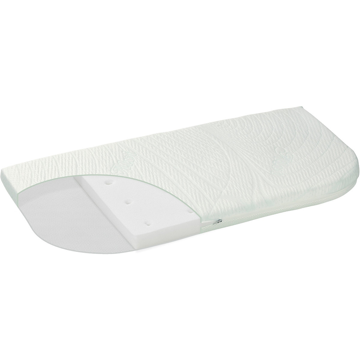 Beistellbett-Matratze abgerundet, 80x42 cm
