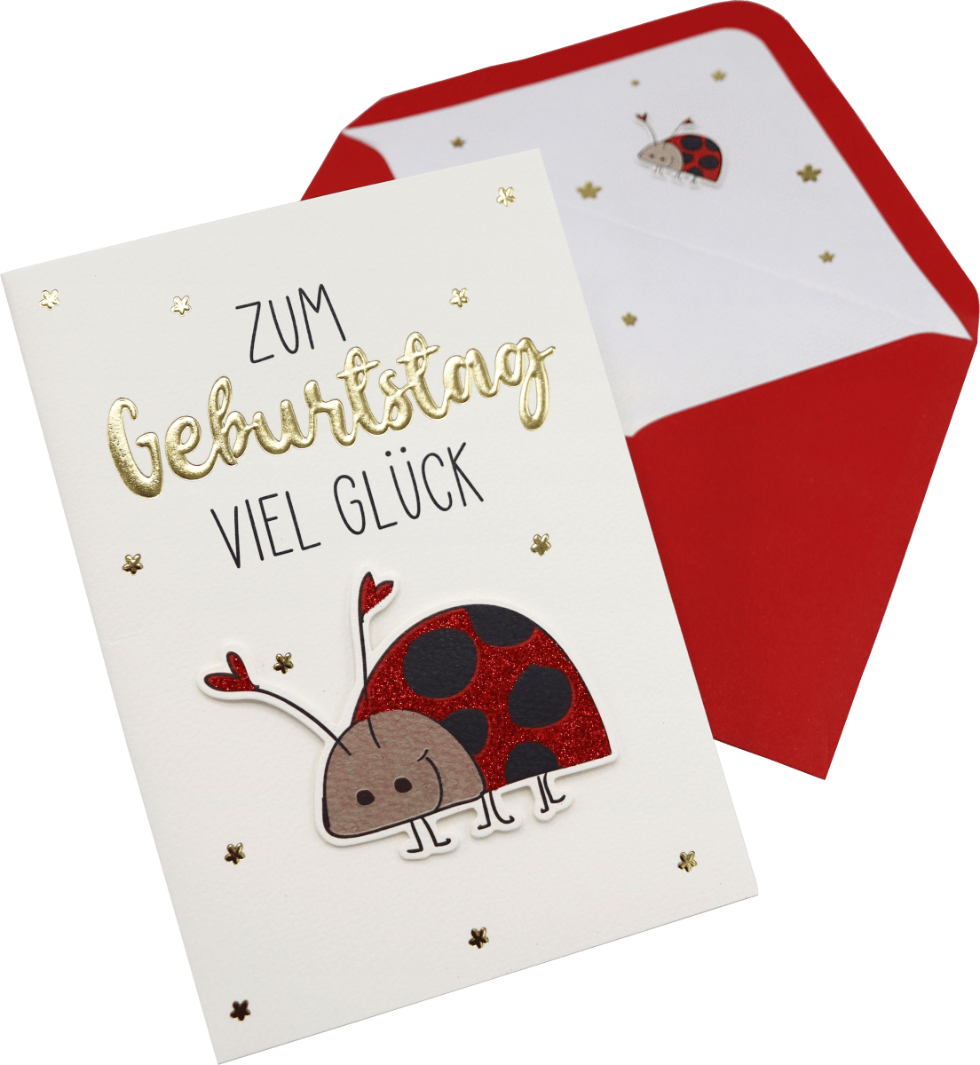 Grußkarte Geburtstag Marienkäfer, 1 St