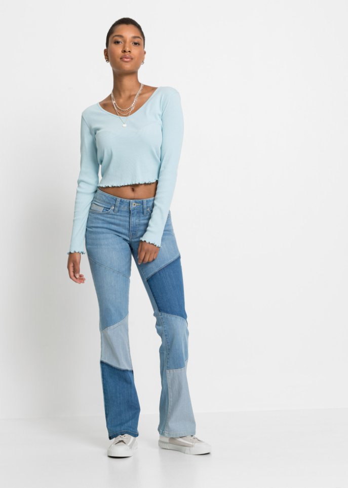 Patchwork Schlagjeans