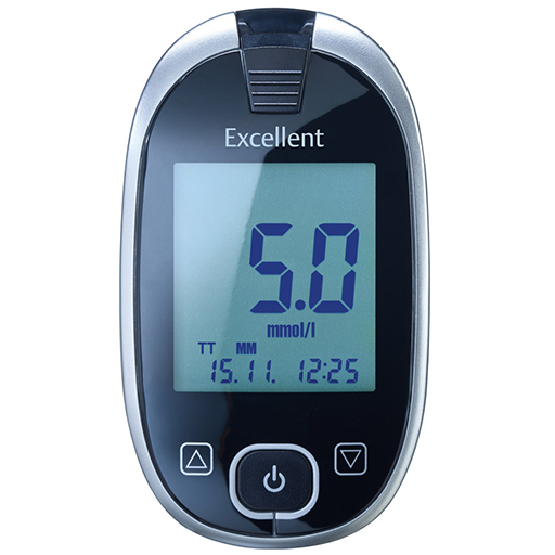 GLUCOCHECK Excellent Blutzuckermessger.Set mmol/l  1 St