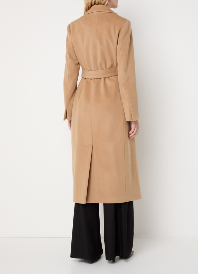 Max & Co Longrun vilnas mētelis ar sasienamu jostu un sānu kabatām
