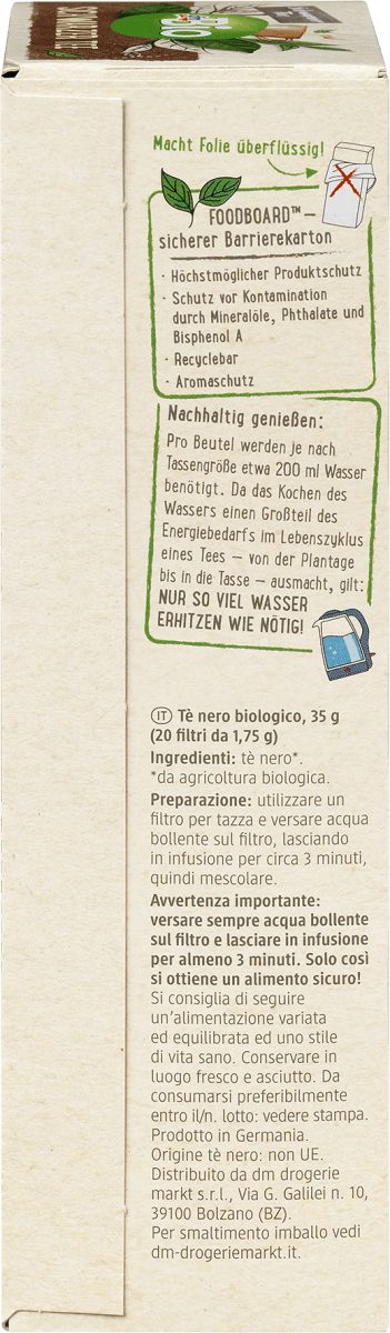 Schwarzer Tee (20 Beutel), 35 g