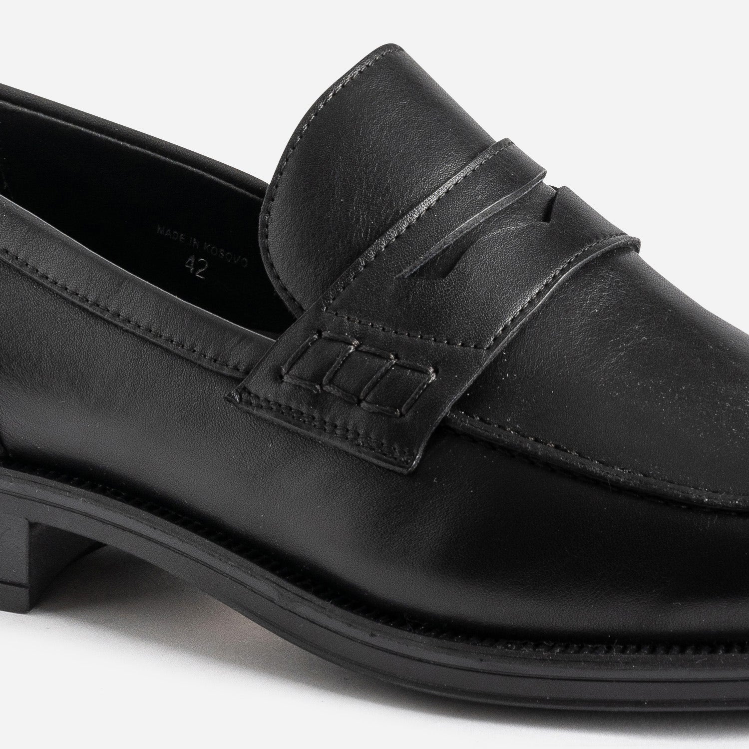 Mocassin noir cuir
