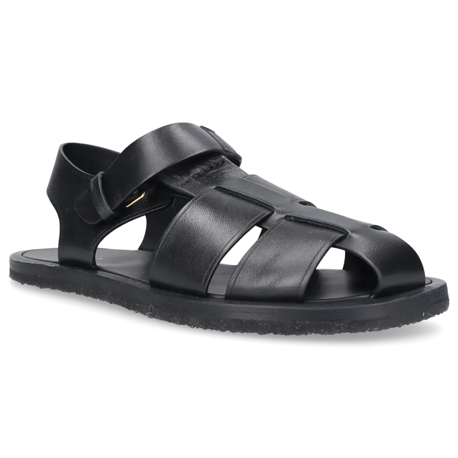 THE ROW - Riemchensandalen FISHERMAN Nappaleder - schwarz