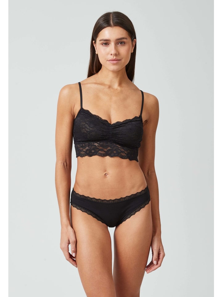 SNOCKS Tangas mit Spitze aus Bio-Baumwolle 3 Stück in Mix (Mauve/Weinrot/Schwarz) günstig kaufen