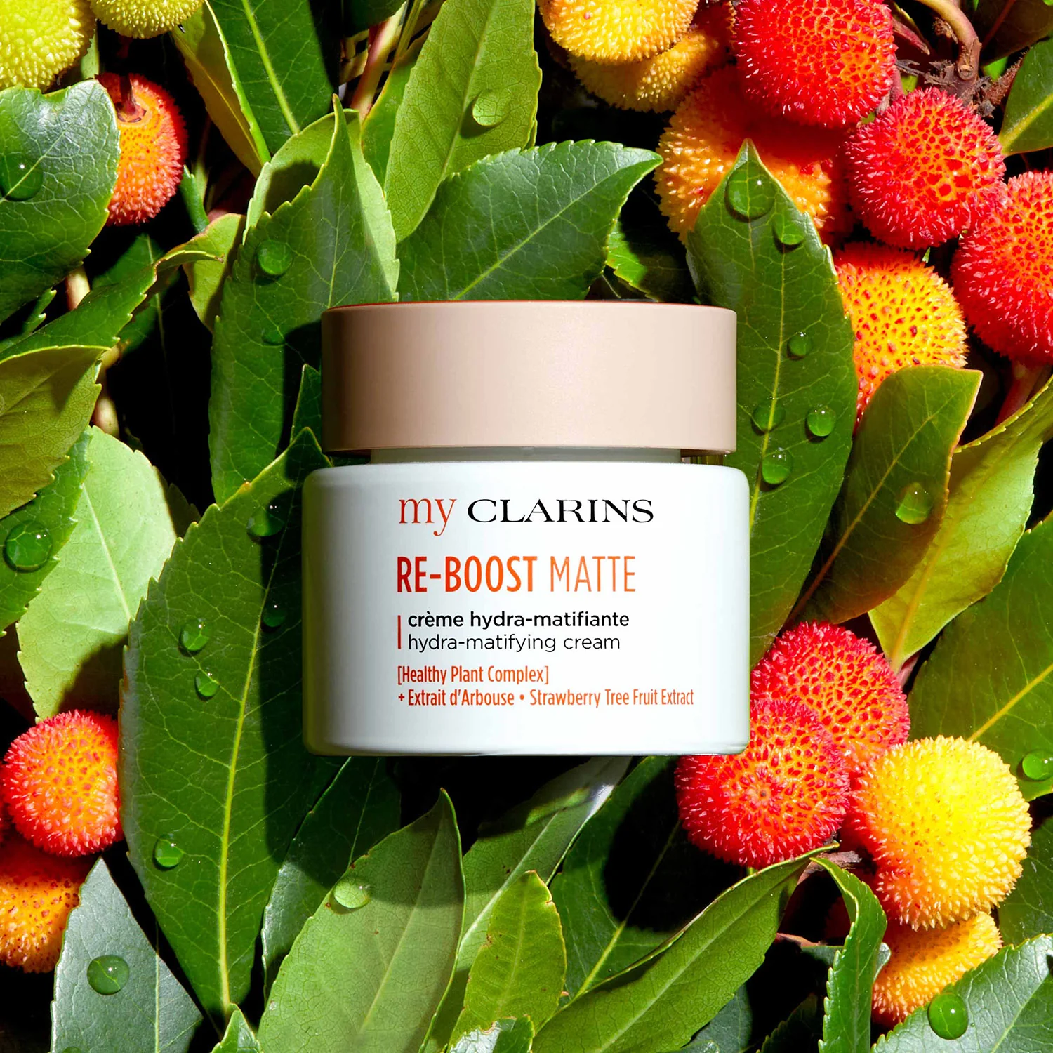 MY CLARINS RE-BOOST MATTE Hydra-Matifying Crème - 24 stundu pretpūtīšu procedūra, 24 stundu mitrinoša sejas procedūra