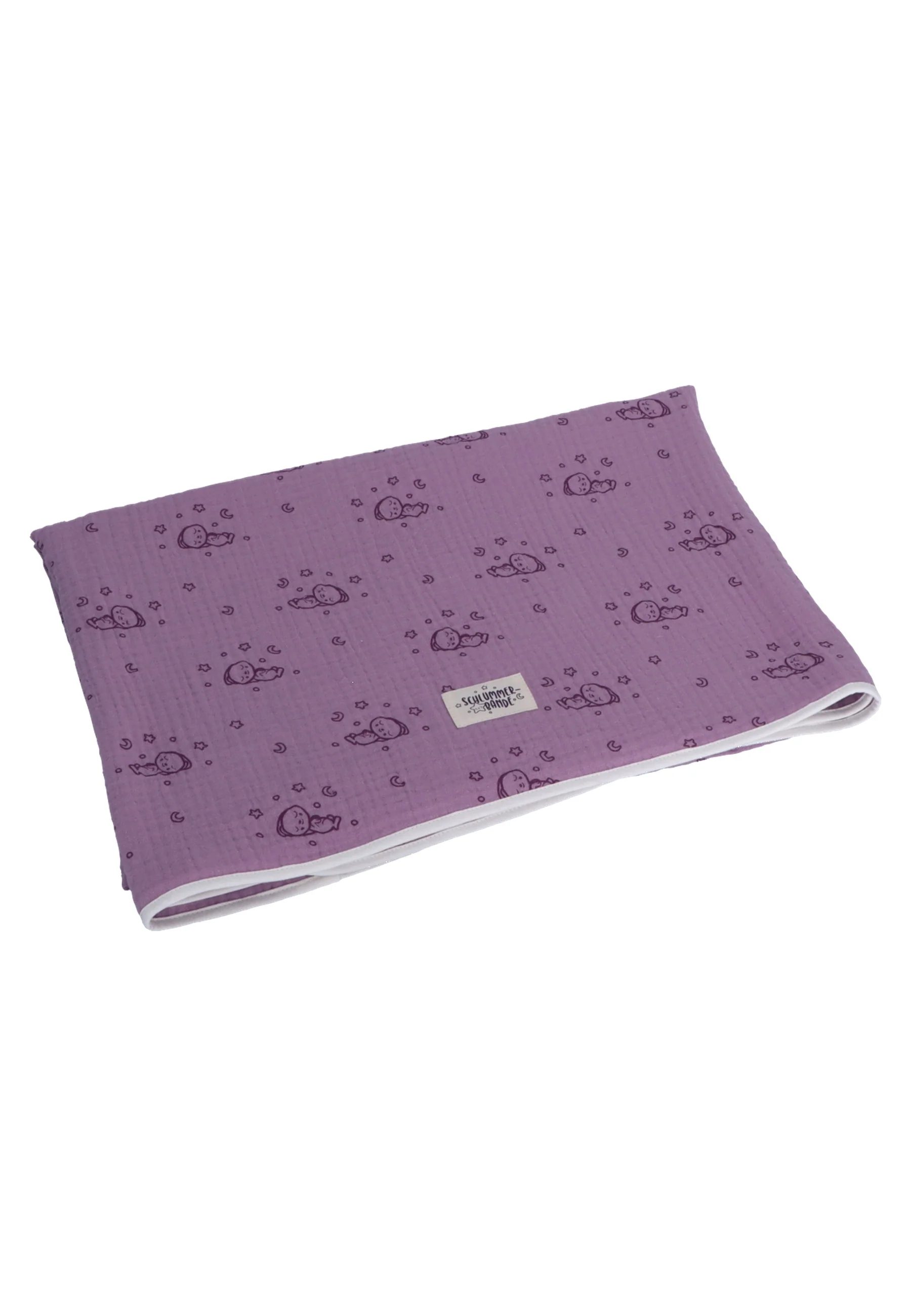 Babydecke, Musselin allover Motiv Schlummerhase