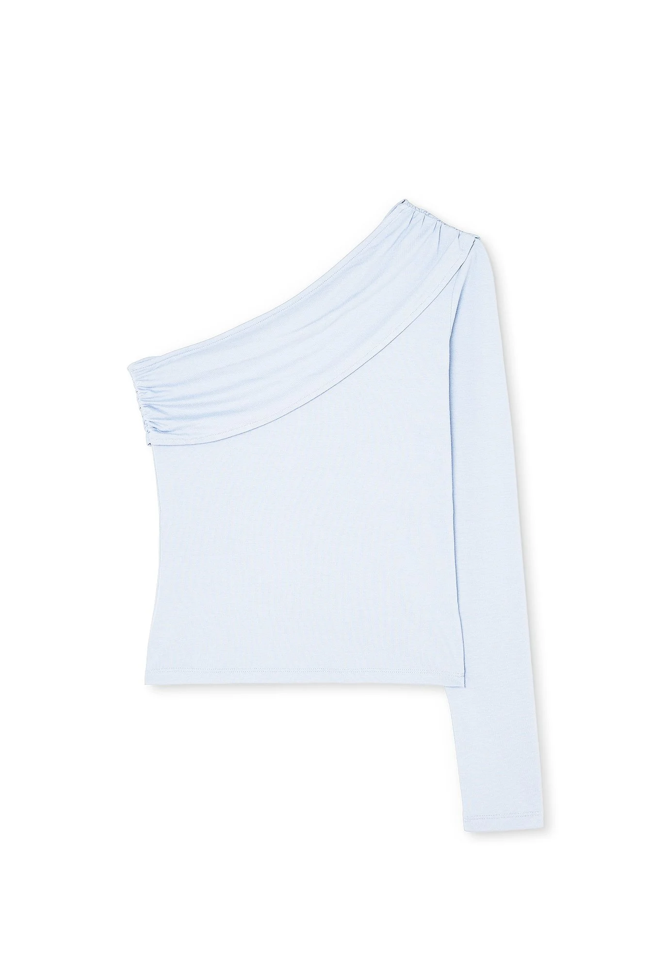Soft Line One Sleeve Draped Top