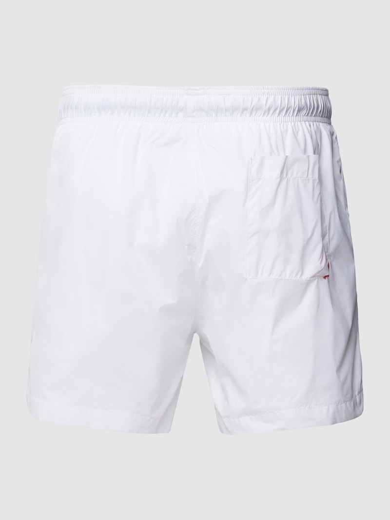 Badehose mit Label-Details Modell 'HAITI' in weiß
