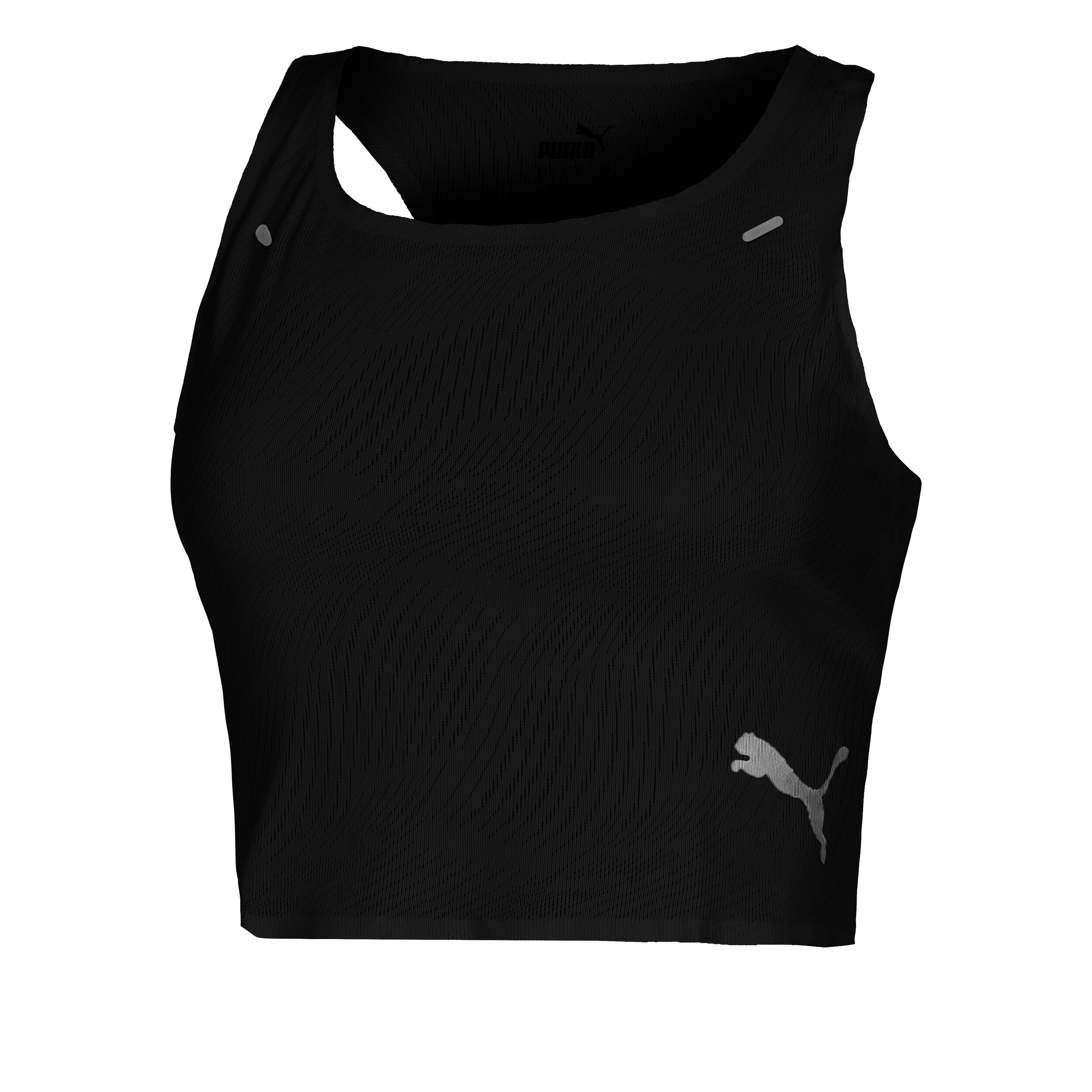 Run Ultraspun Crop Tank-Top Damen - Schwarz