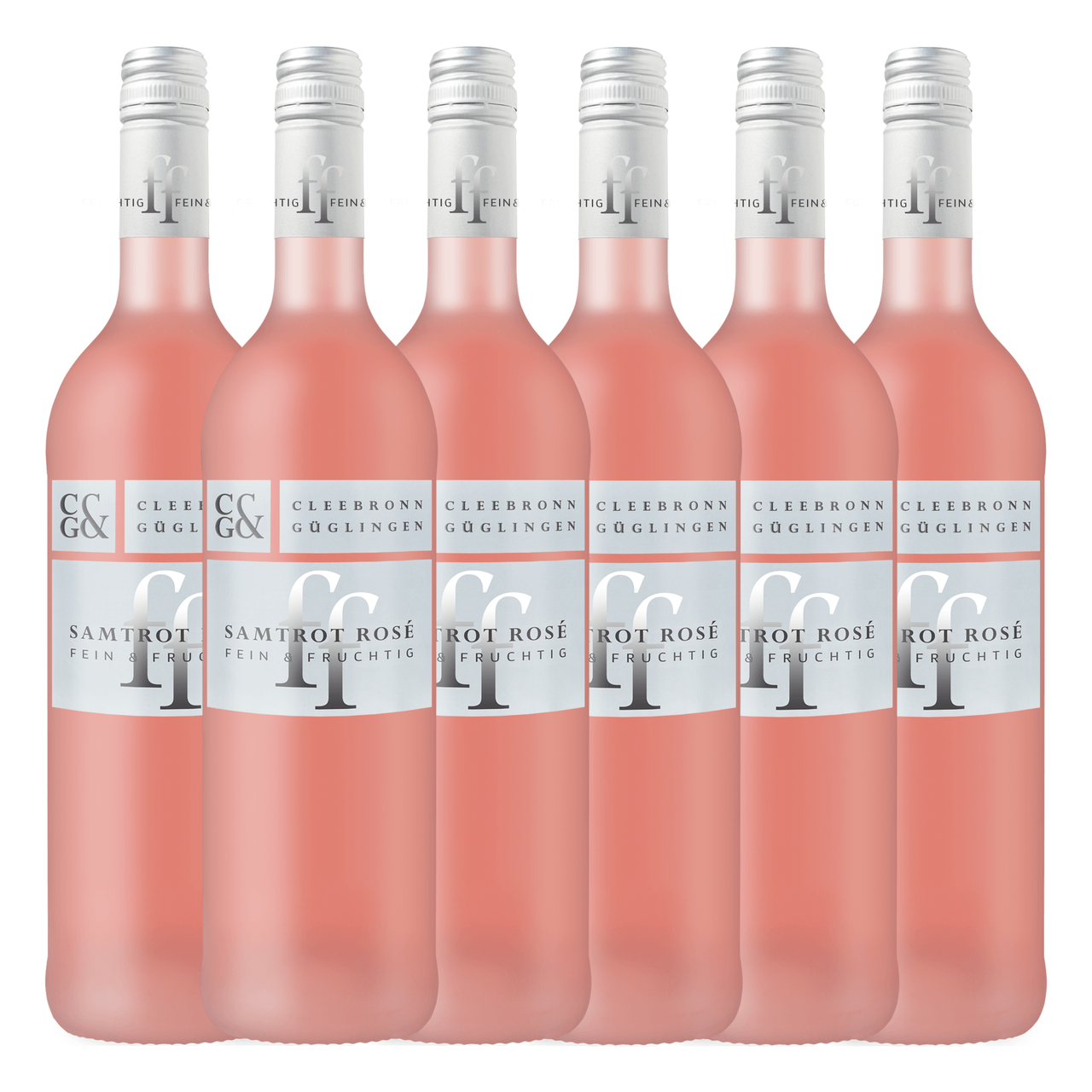 Württembergische WZG Cleebronner Samtrot Rosé Qualitätswein Fein & Fruchtig 6er Karton