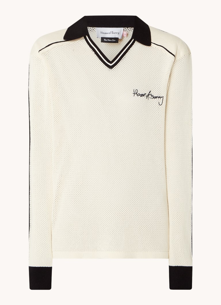 House of Sunny Keepers fine-knit sweater with logo embroidery