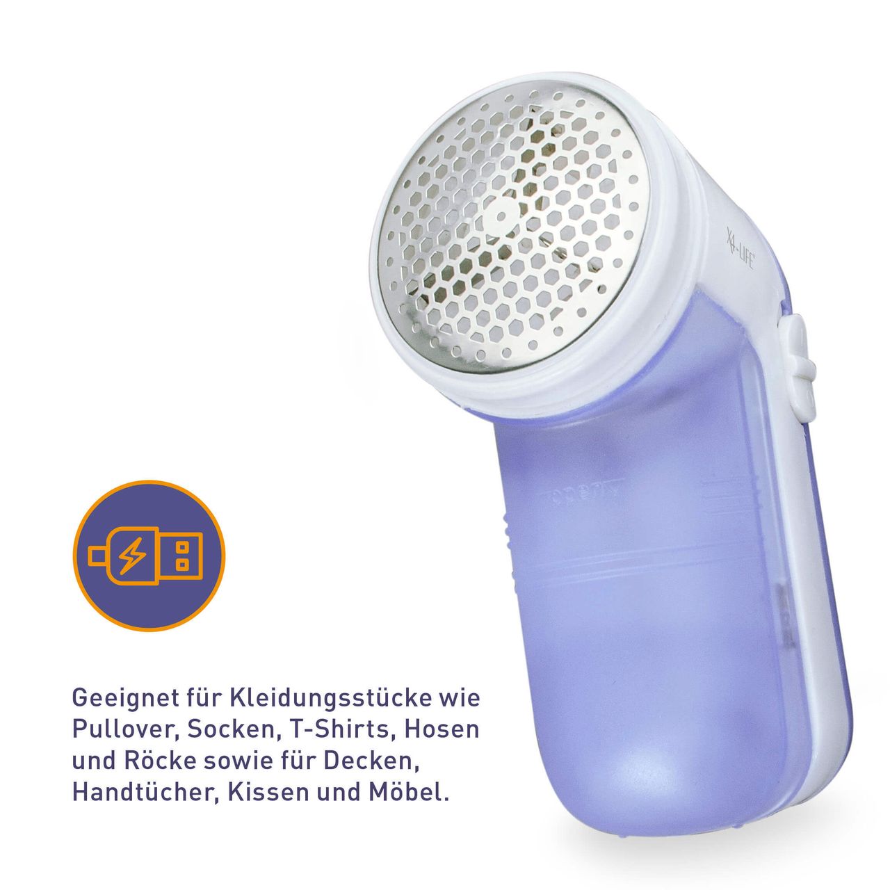 X4-Life Akku Fusselentferner - blau