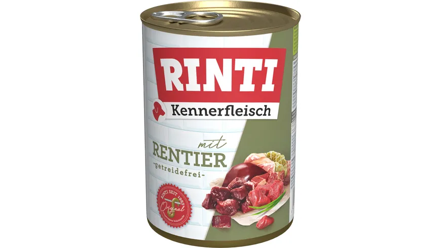 RINTI Hundenassfutter Kennerfleisch Rentier 400 g