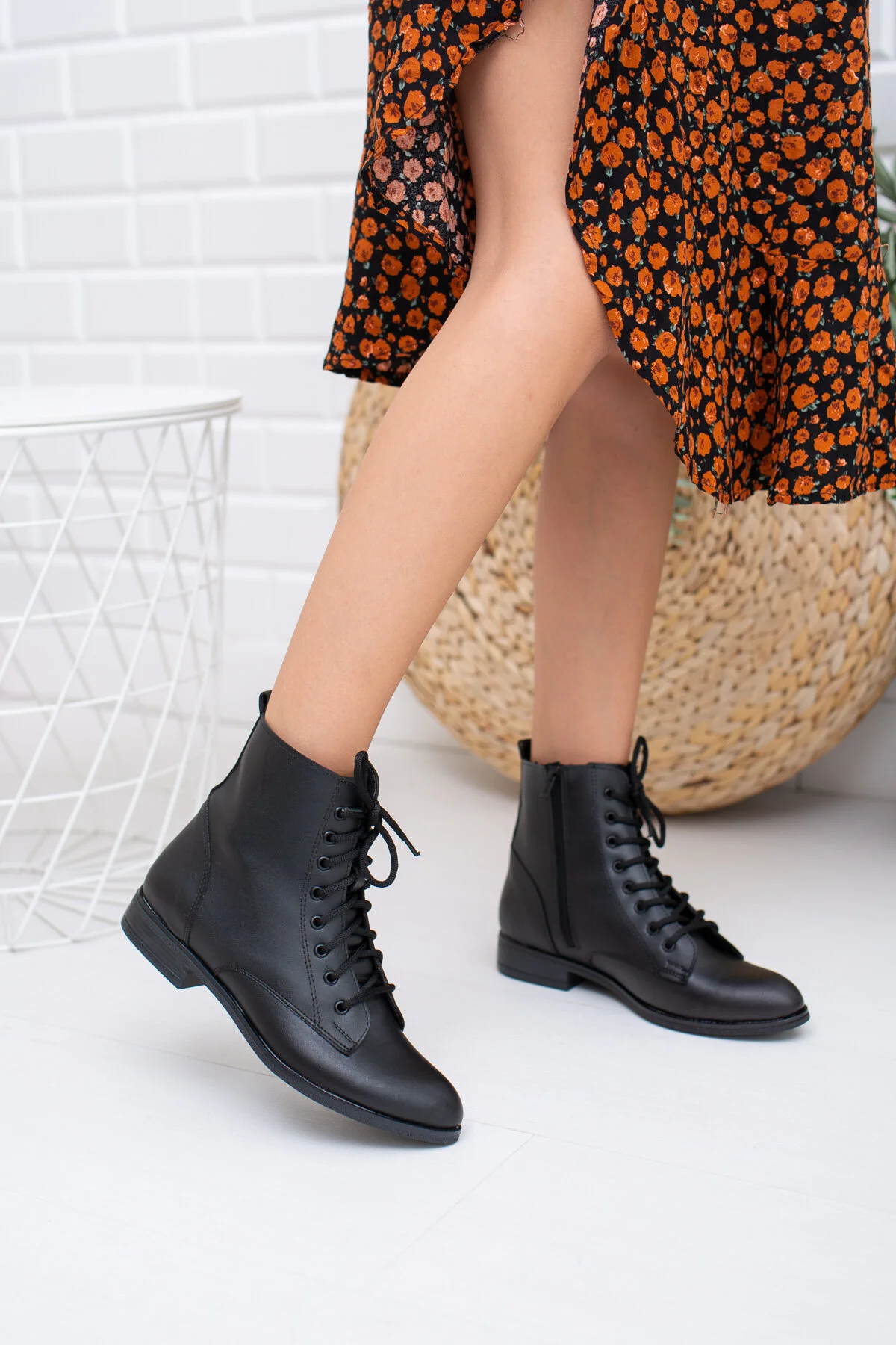 Moda Değirmeni  Schwarze Damenstiefel Bg1011-116-0001