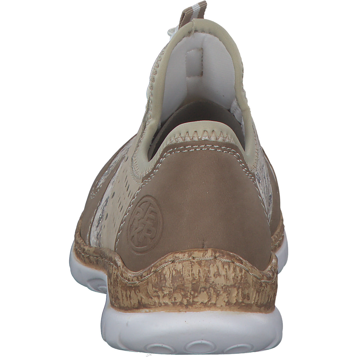 Rieker N4255, Slipper, Damen, shell/beige-silver/perle/perlc