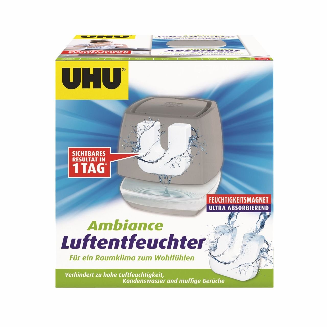 UHU Luftentfeuchter UHU Luftentfeuchter Ambiance anthrazit, 450 g
