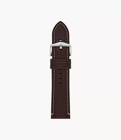 Fossil Band 24 mm LiteHide-Leder dunkelbraun