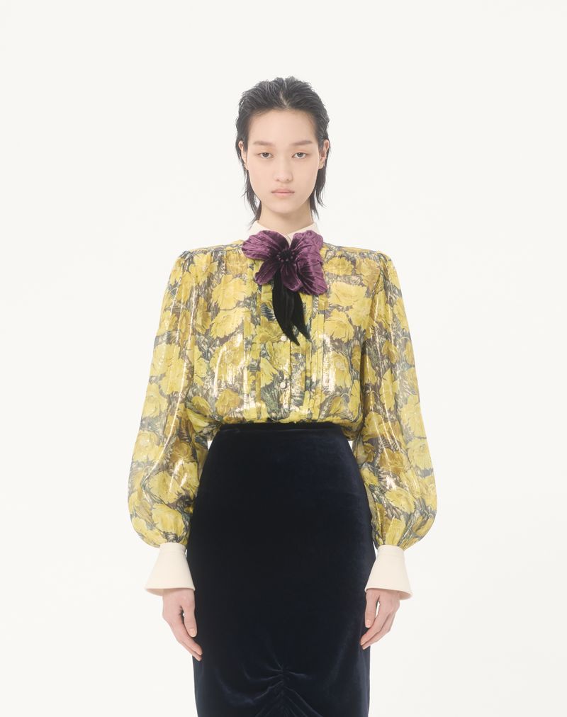Camisa Lurex com estampa de papoulas Après L'Hiver