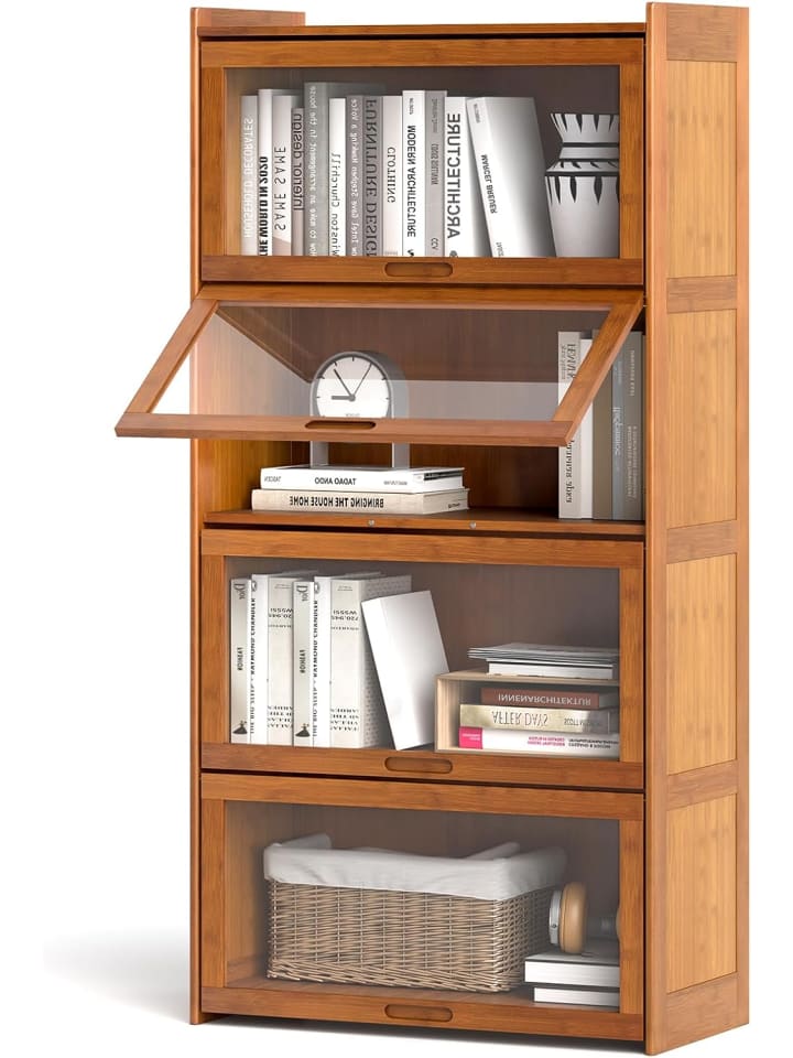 COSTWAY 4 stöckiges Bücherregal 69 x 34 x 140 cm in Braun günstig kaufen onesize