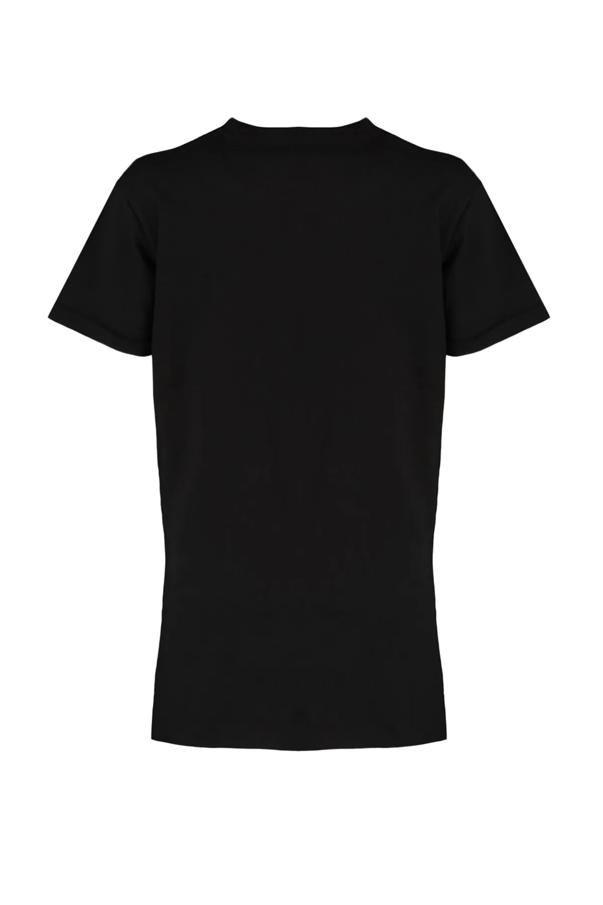 Trendyol Modest  Schwarzes Basic-Kurzarm-Single-Jersey-T-Shirt mit Schlitz aus 100 % Baumwolle TCTSS21TN0056