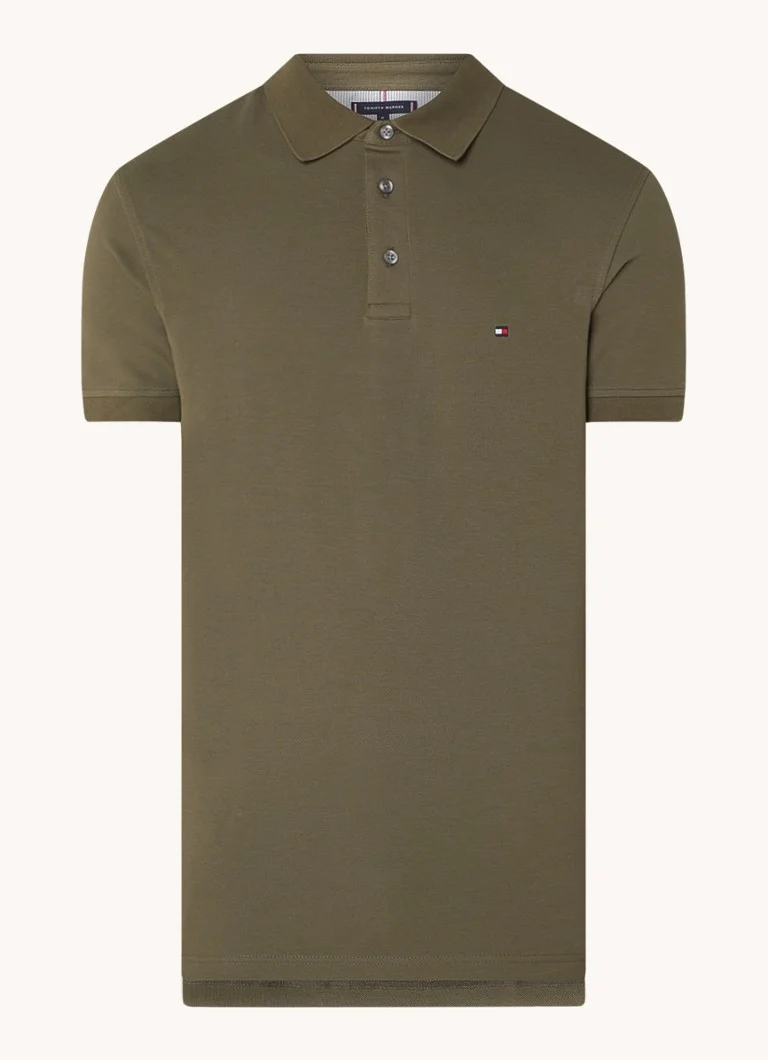 Polo Tommy Hilfiger 1985 slim fit com bordado do logotipo