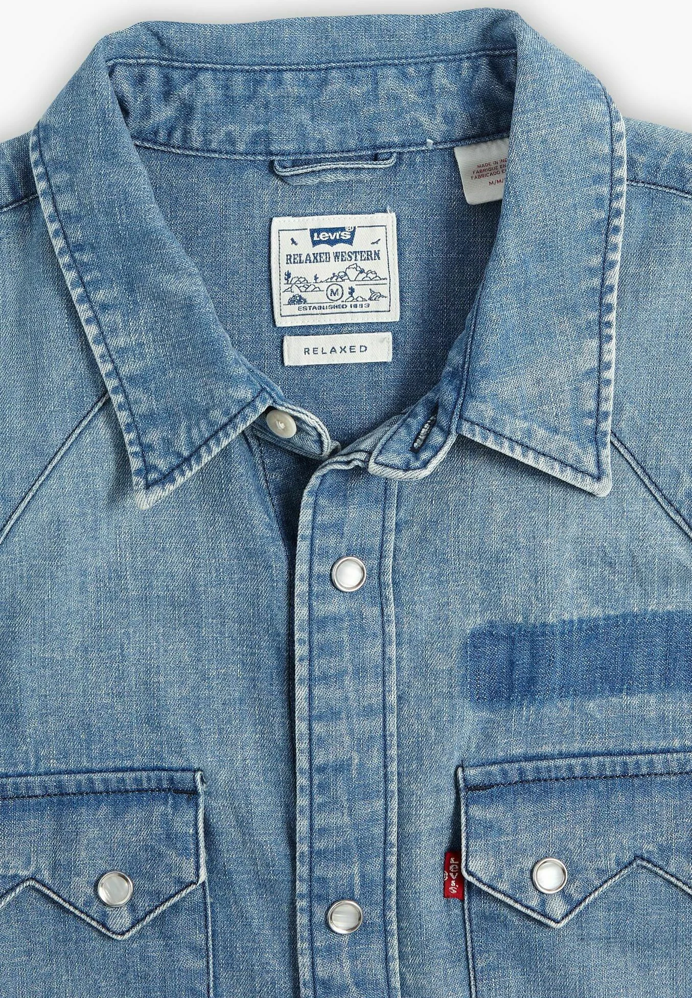 Levi's® SAWTOOTH RLX FIT WESTERN T2 MT MARCY MED - Chaqueta vaquera