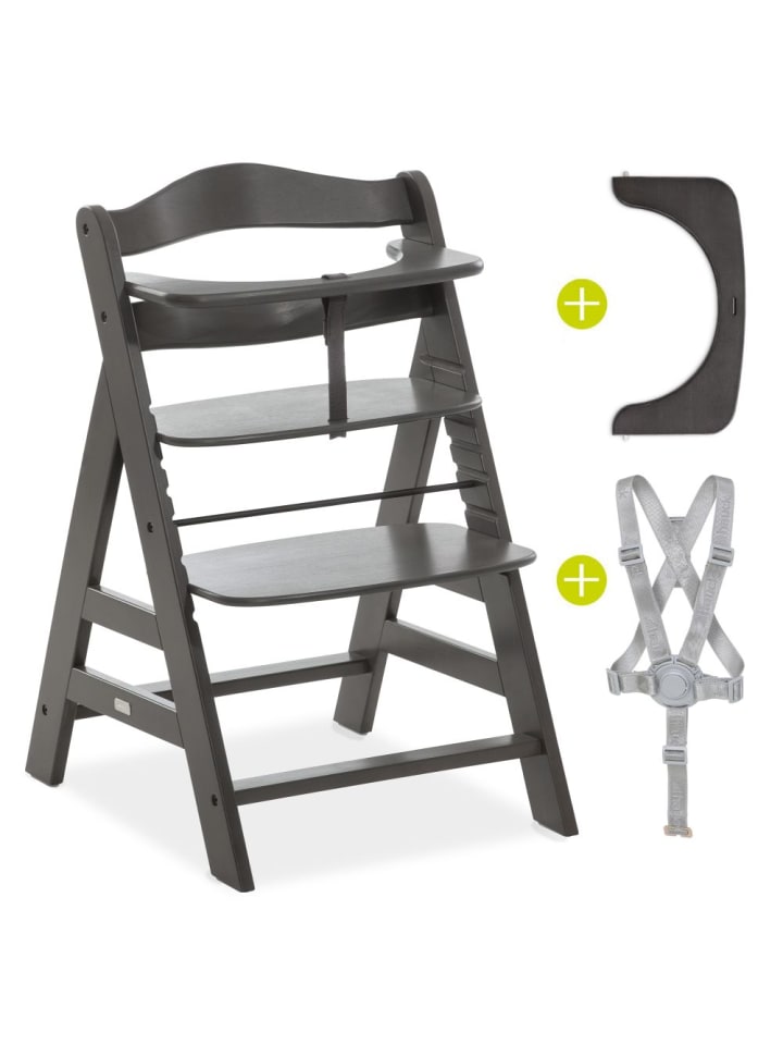Hauck Hochstuhl Alpha Plus Select - Charcoal / Dunkelgrau in grau,braun günstig kaufen onesize