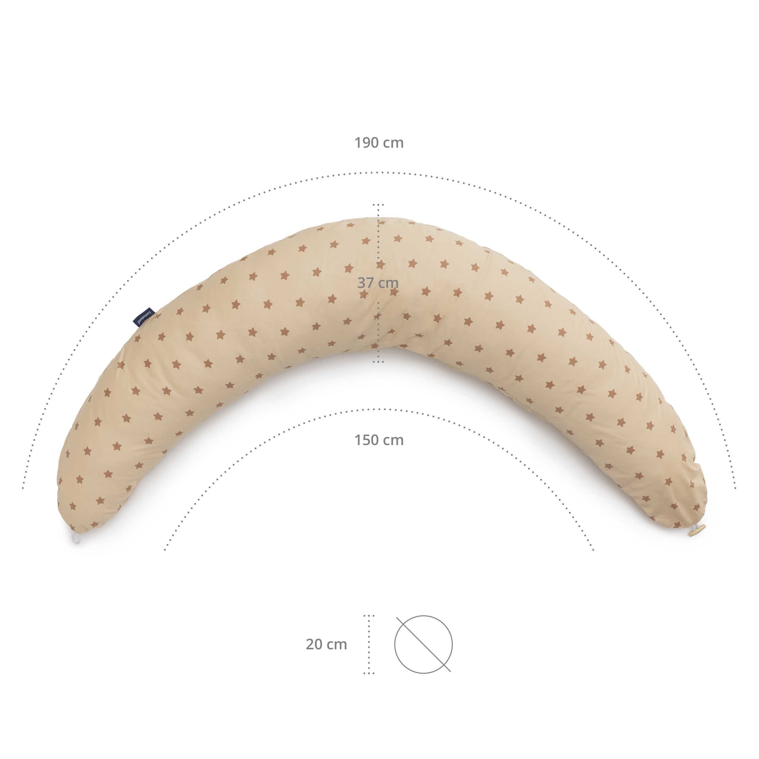 Lumaland Stillkissen Stillkissen, 150 x 190 x 20 cm Beige / Braune Sterne