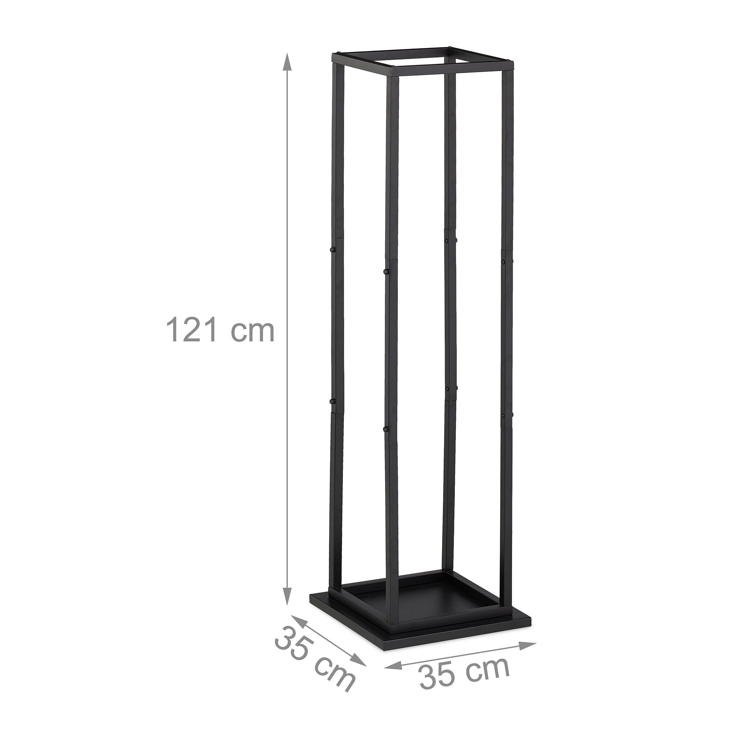 relaxdays Kaminholzregal Hohes Kaminholzregal aus Metall, BxTxH:35x35x121 cm