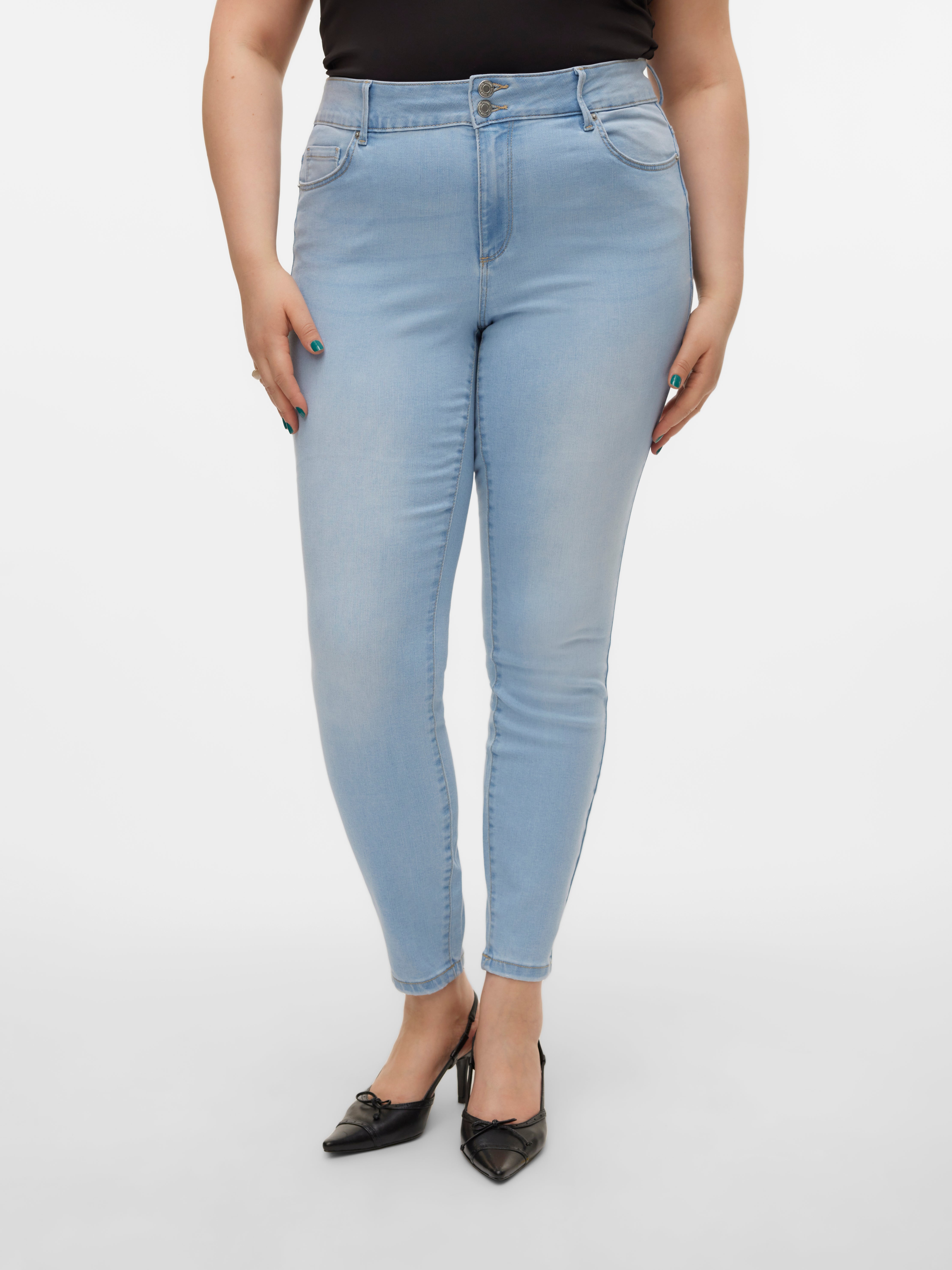 VMCSOPHIA Hohe Taille Slim Fit Jeans