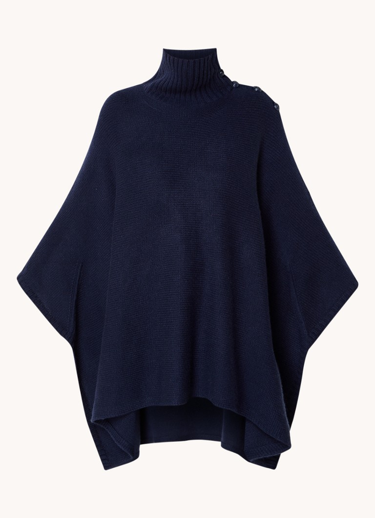 Poncho Zadig&Voltaire confecționat din tricot fin de cașmir, cu guler înalt.