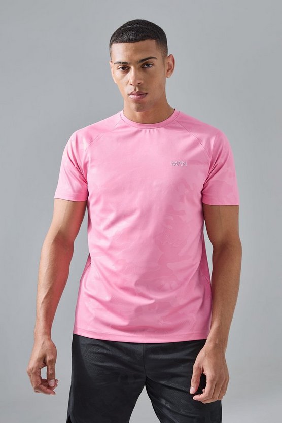Man Active Camouflage Raglan Performance T-Shirt