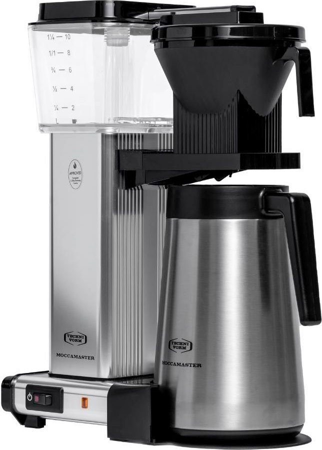 Moccamaster Filterkaffeemaschine mit Thermoskanne KBGT 741 polished, 1,25l Kaffeekanne, Papierfilter 1x4