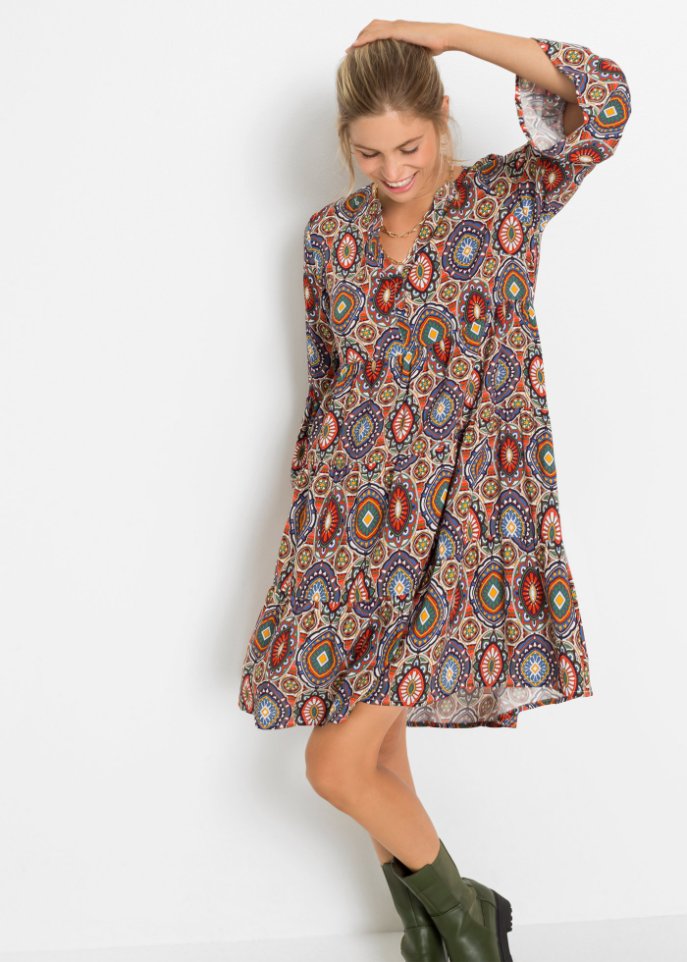 Webkleid mit Volants